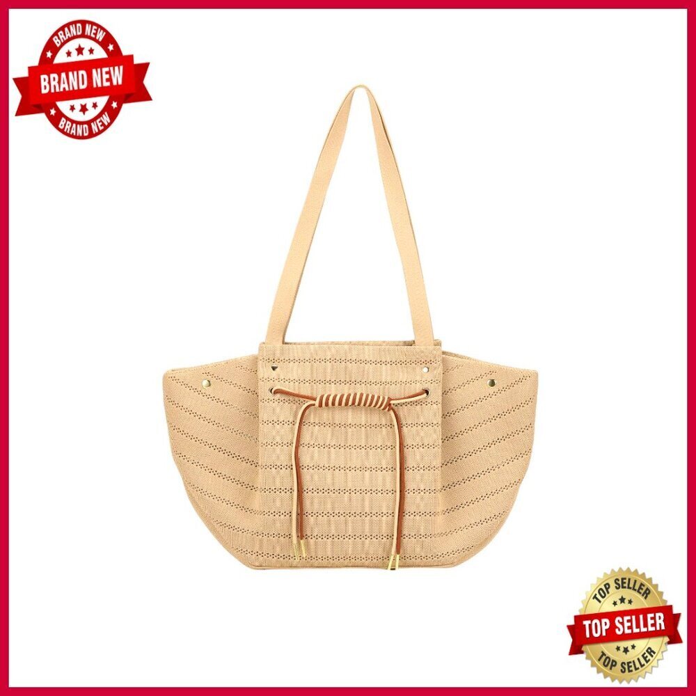 Structured Tote Bag for Work and Travel, Lightweight Foldable Shoulder Bag
